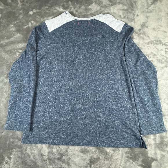 TOMMY BAHAMA Fleece Lined Crew Neck Lounge Sweatshirt L Navy Gray Style #229901 - Picture 7 of 12